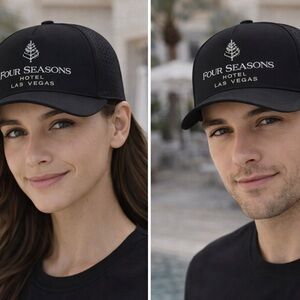 Four Seasons Hotel Las Vegas Black Performance Hat | Brand New Luxury Resort Cap